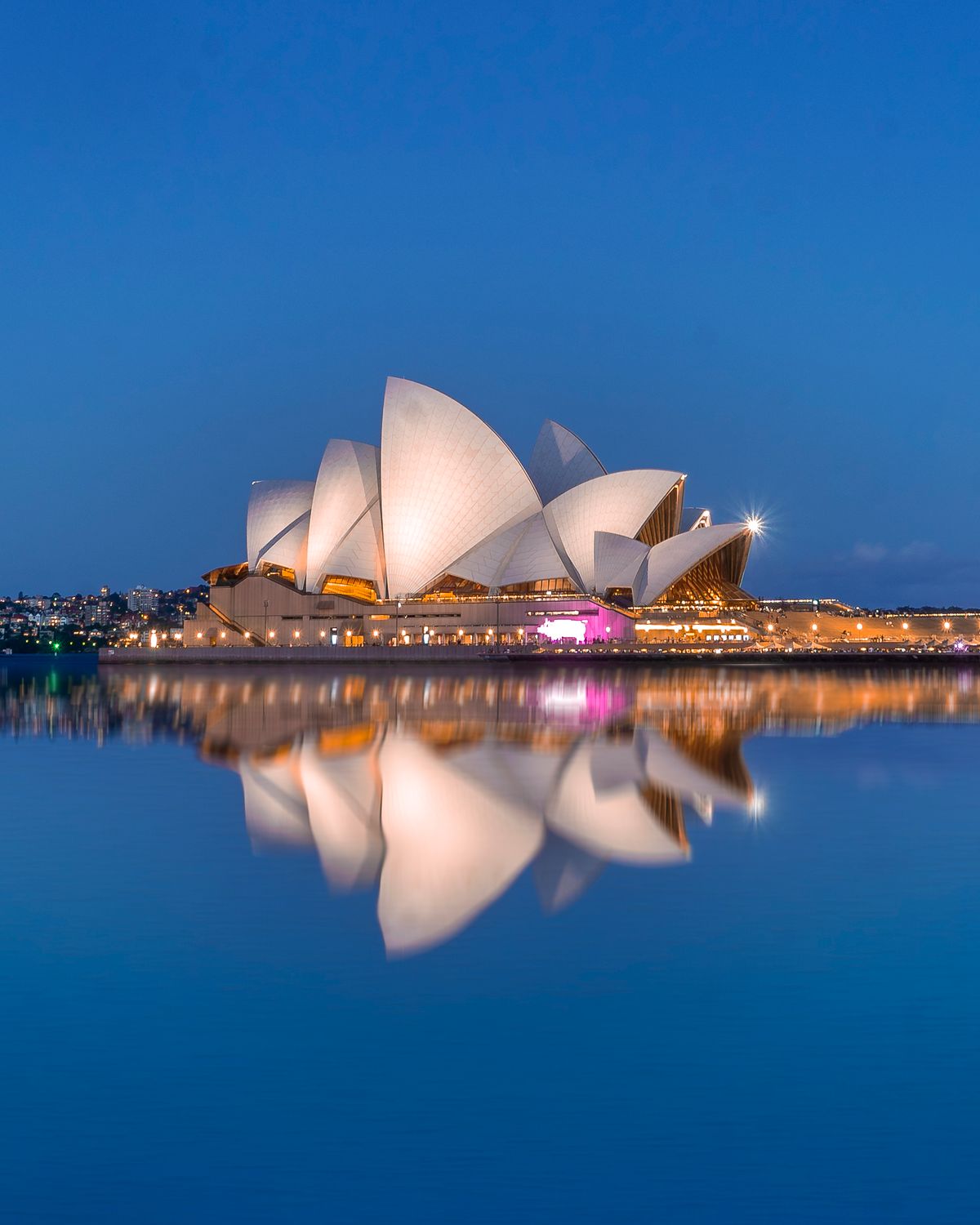 Sydney Opera House and harbour at sunrise