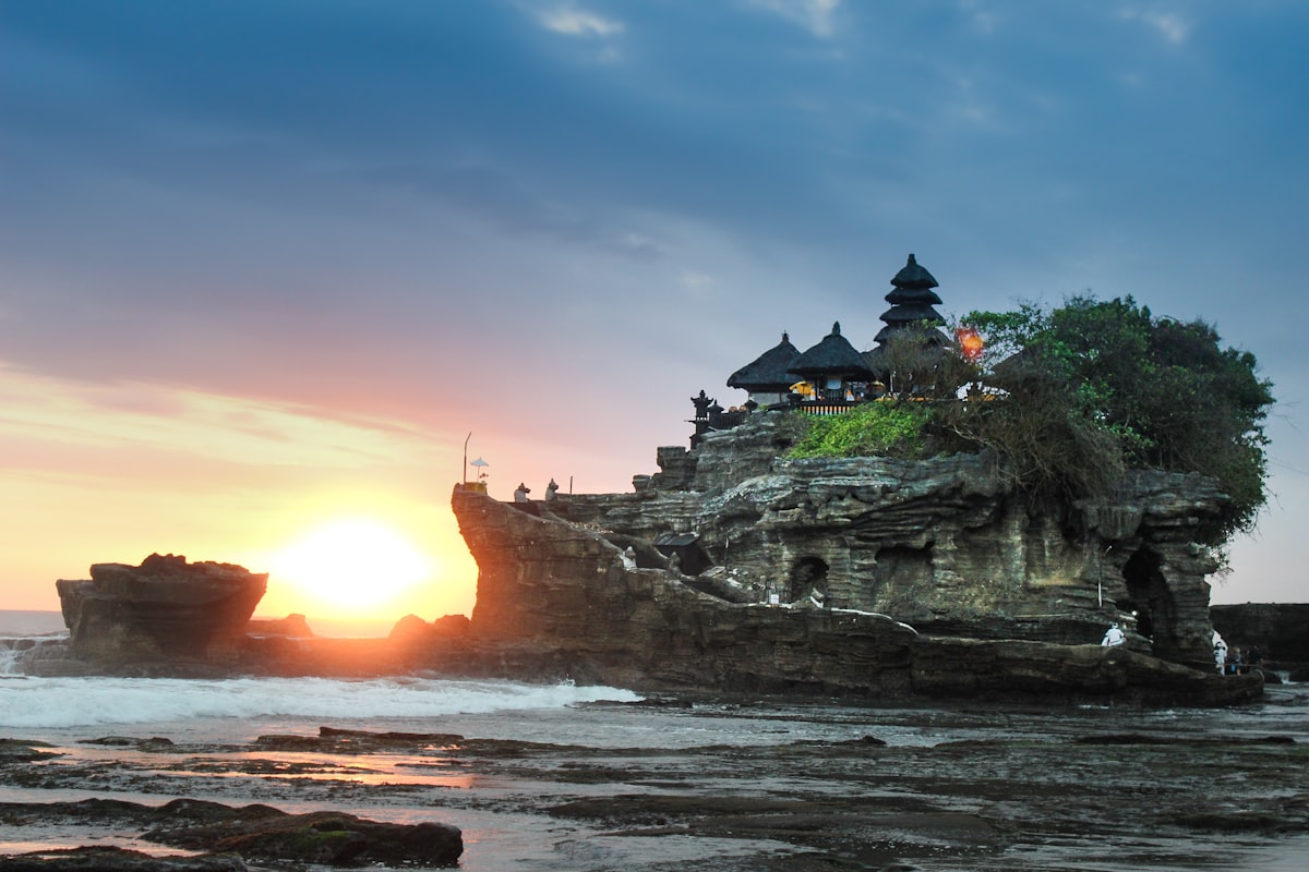 Terraced rice paddies in lush green Bali