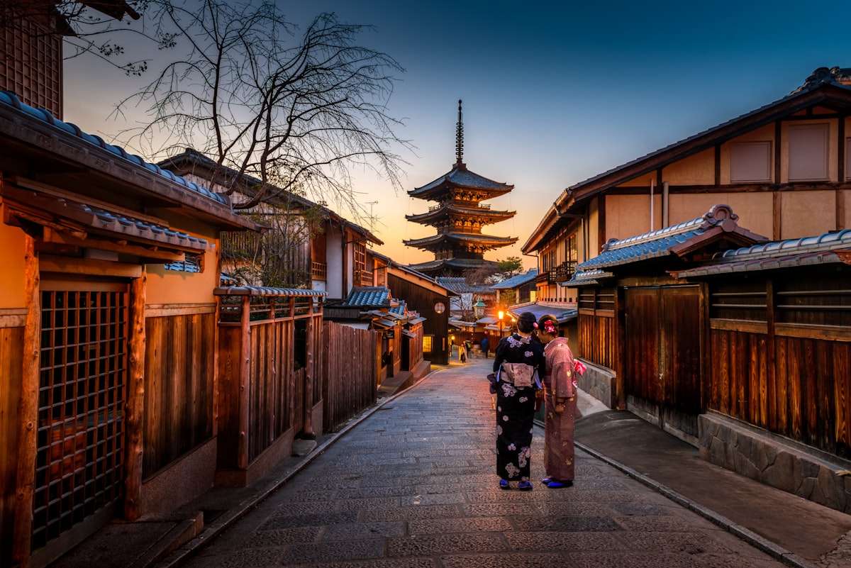 Cherry blossoms framing Mount Fuji in spring