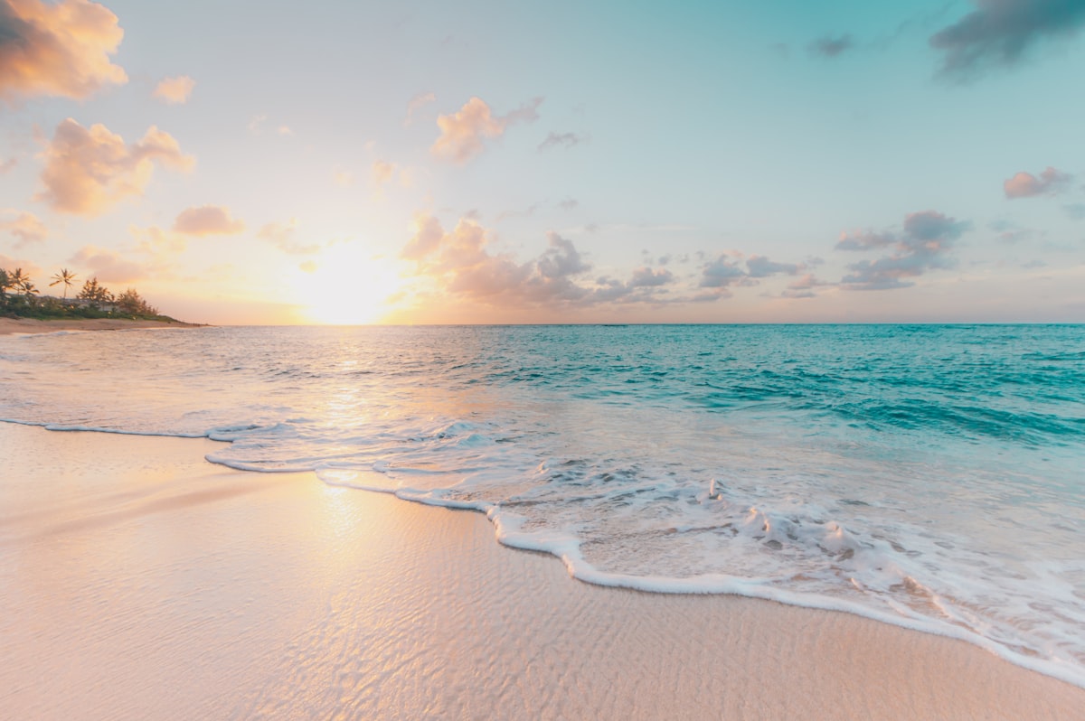 Tropical beach with turquoise water